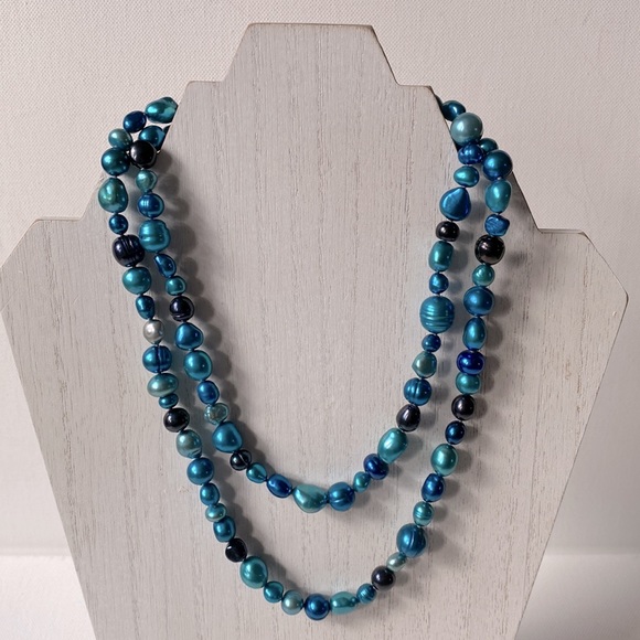 Honora Pearl Ocean Blue Collection Freshwater Pearls, 36" long - Picture 1 of 5